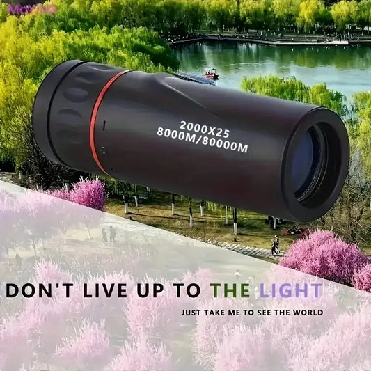 Outdoor 2025 2000X25 HD Monocular Telescope, Compact Portable for Travel, Hiking, Fishing, Camping, Stargazing, Concerts & Bird