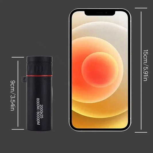 Outdoor 2025 2000X25 HD Monocular Telescope, Compact Portable for Travel, Hiking, Fishing, Camping, Stargazing, Concerts & Bird